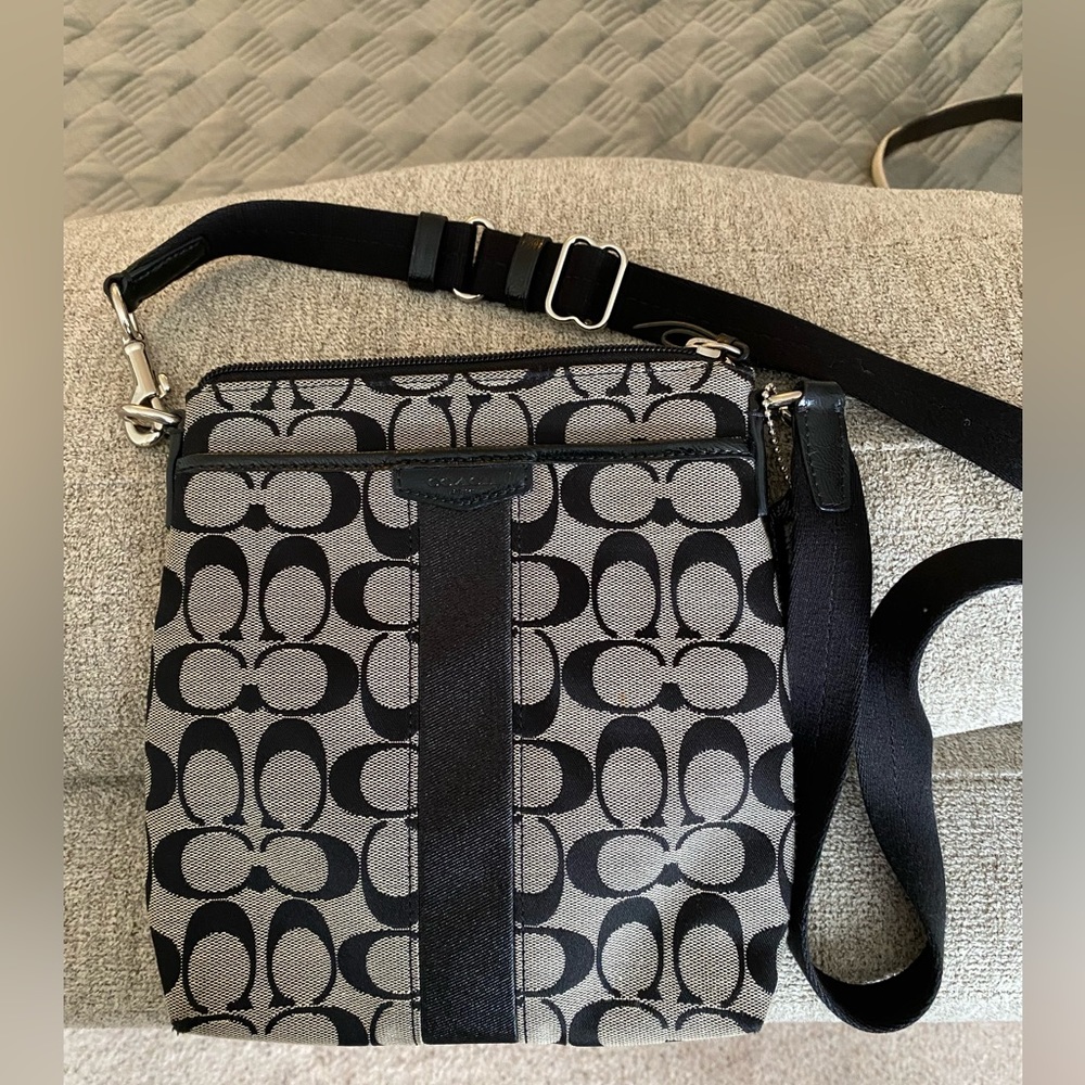 Coach Black Canvas Crossbody